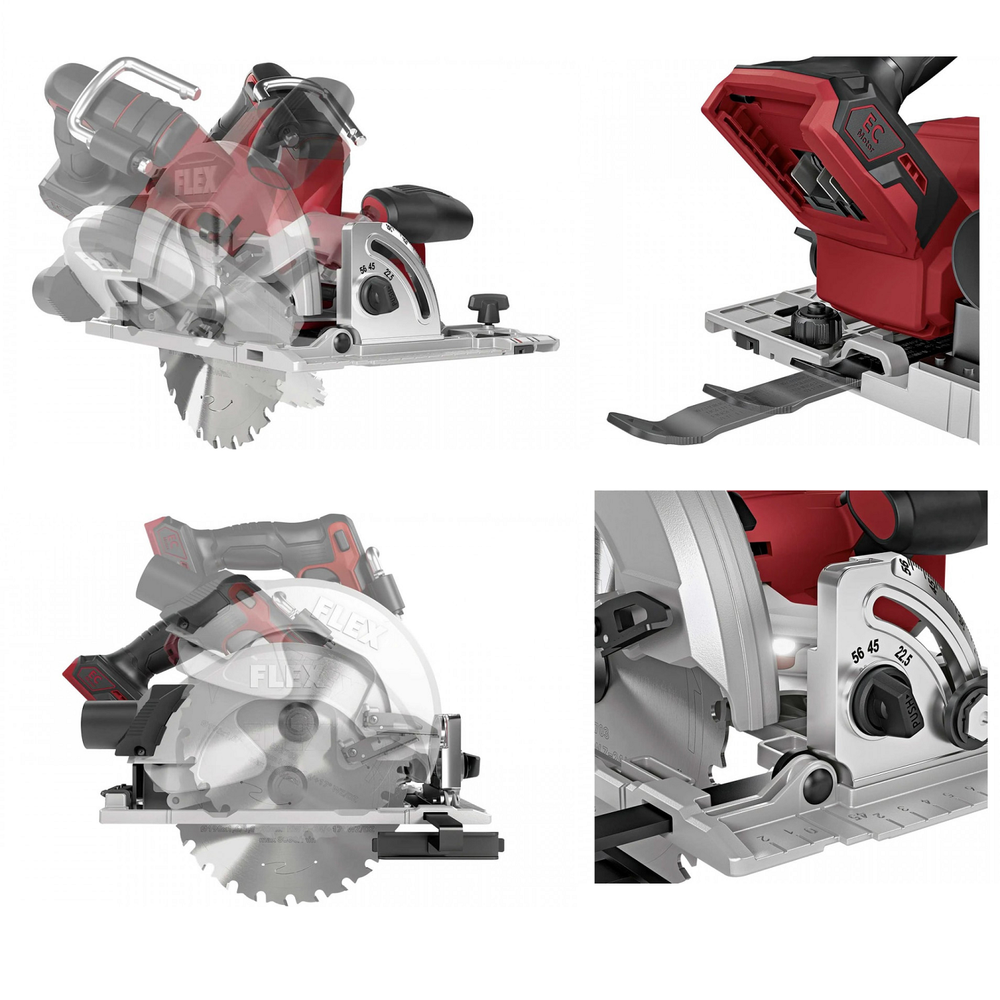 Аккумуляторная дисковая пила FLEX CS 68 18-EC, 18В, диск 190/20 мм, защитный кожух, параллельный упор, в кейсе FLEX 532637