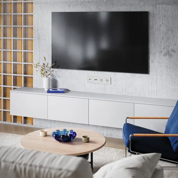 Накладка для розетки TV+RJ45 Voltum S70 Хлопок VLS002713