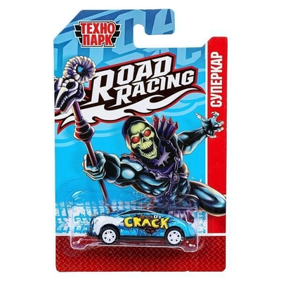 Модель ин. мет. "Road Racing Скелет Суперкар" 6,5см. разноцветный принт, блистер RR-7-2293781-PRE-R (Тех