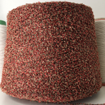 RABBIA BASE - Cofil S.R.L.; 20% хлопок, 30% вискоза, 50% п/а; букле; 450м/100гр; col. 6163, цвет: коричневый + ализариновый красный; Есть бобинки: 114, 181гр.