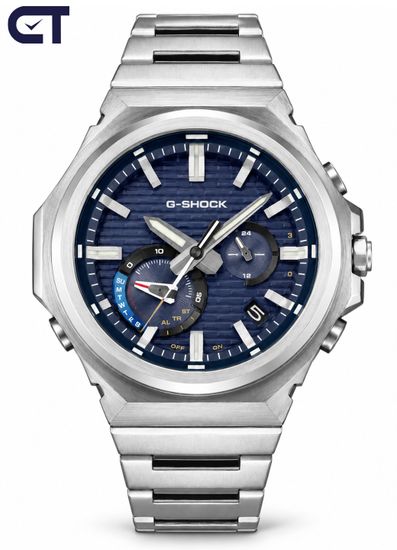 CASIO GST-B1000D-2ADR G-SHOCK мужские наручные часы — компактная G-STEEL с синим циферблатом, Tough Solar и Bluetooth