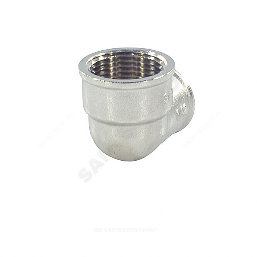 Угольник латунь никель переходной Ду 20х15 (3/4"х1/2") ВР/ВР SantechSystems