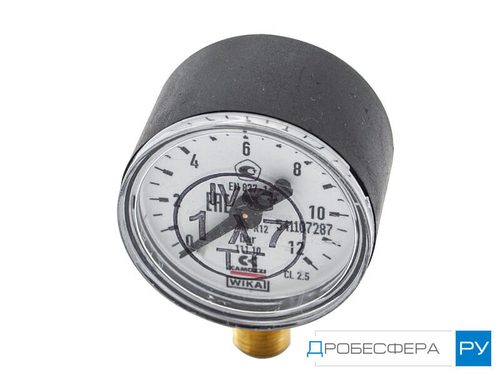 Манометр для компрессора 1 бар (0,1 МПа) радиальный R 1/8" диаметр 39 мм арт. M043-R01