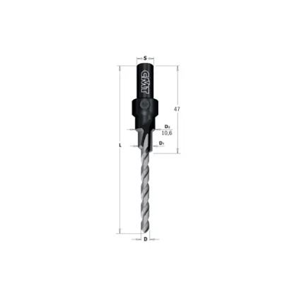 Сверло конфирмат SP 10,6x93,7 Z=2 S=9 RH CMT 515.050.31