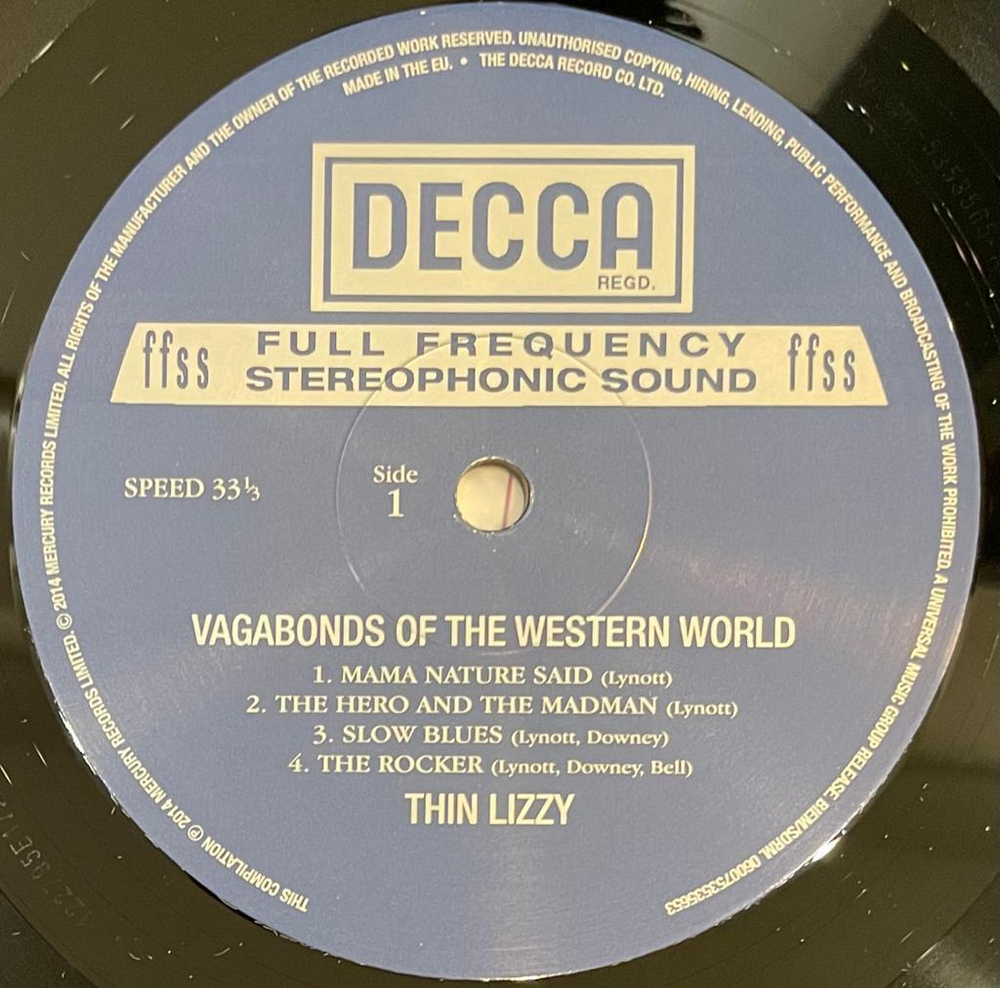 Thin Lizzy - Vagabonds Of The Western World (Европа 2014г.)