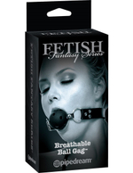 Черный кляп с дырочками Breathable Ball Gag (Цвет: черный)