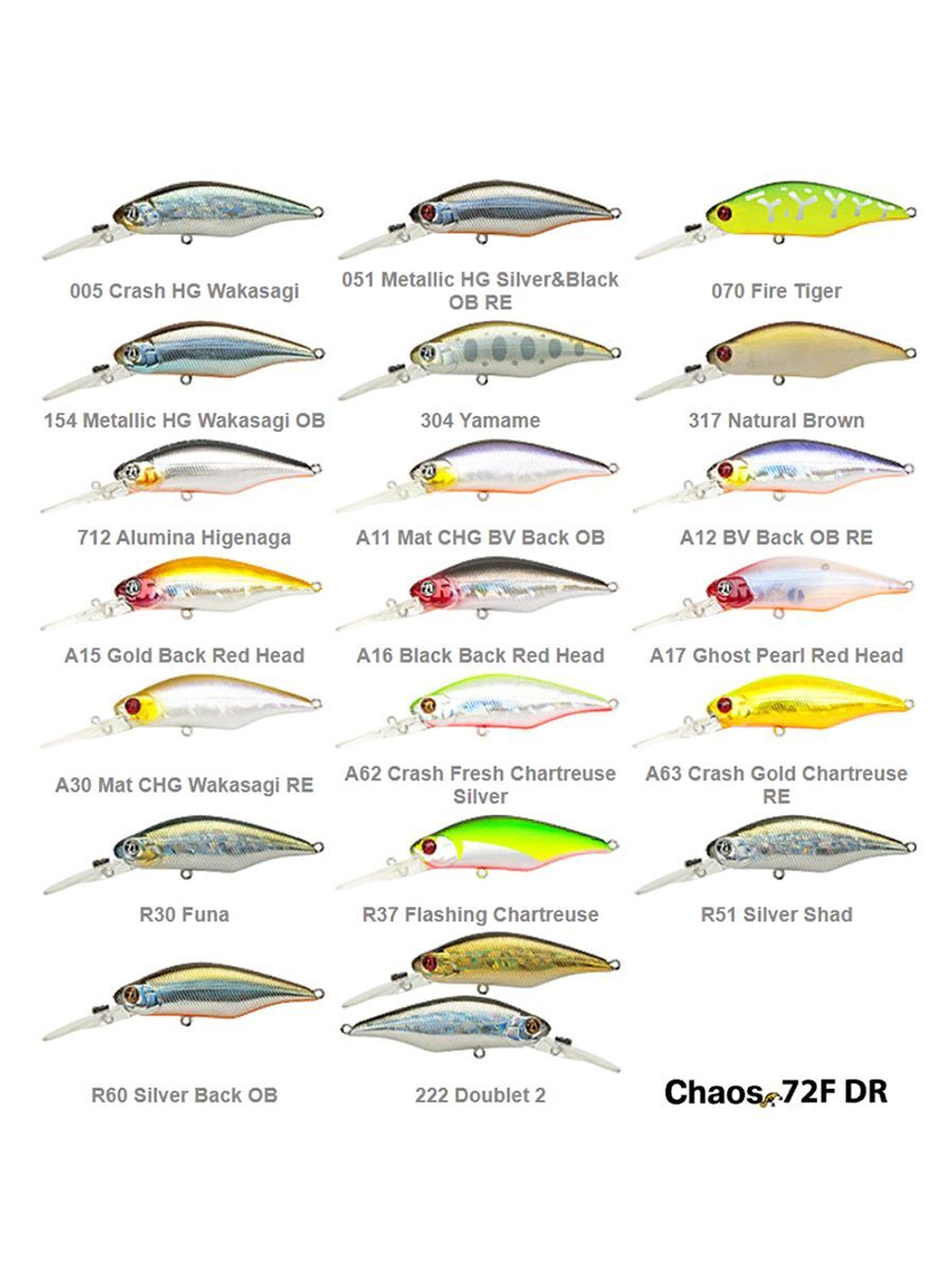 Воблер для рыбалки Pontoon21 Chaos 72F-DR, 72мм, 9.8 гр., 2.0-2.5 м., цвет 051