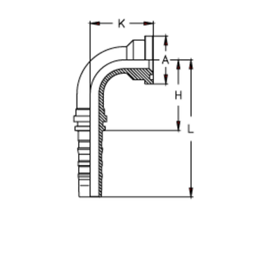 Фитинг DN 20 SFS 1 47.6 (90) CS (удлинен. К=140)