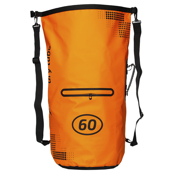 Гермомешок 60 литров оранжевый с лямкой и карманом Marlin Dry Tube 60 L