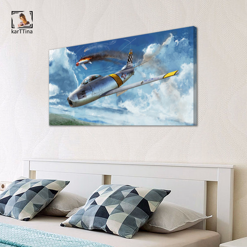 Картина на стену "BF 109 G-2" 80х40 см