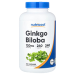 Nutricost, Гинкго билоба, 120 мг, 240 капсул