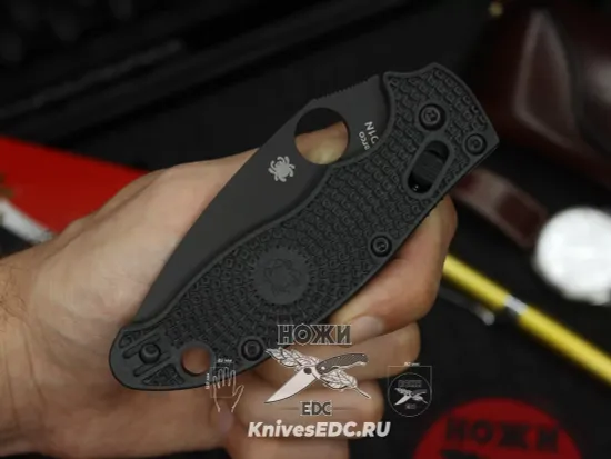 Складной нож Spyderco Manix 2 101PBBK2 c клинком из стали CTS-BD1, рукоять FRN