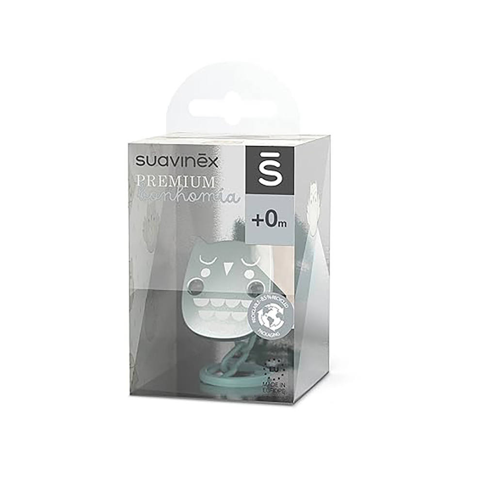 Клипса с цепочкой для пустышки Suavinex зеленая