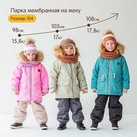Парка зимняя мембранная на меху "Ментол"