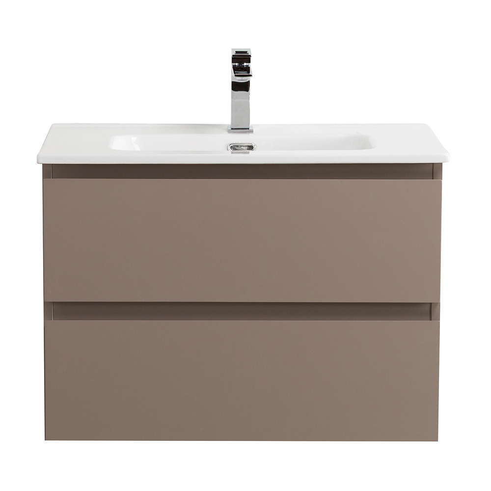 Тумба с раковиной подвесная BelBagno KRAFT-600-2C-SO-CO Бежевый матовый, раковина белая BB600ETL
