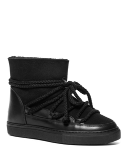 Высокие комбинированные кеды INUIKII Sneaker Classic Black на меху