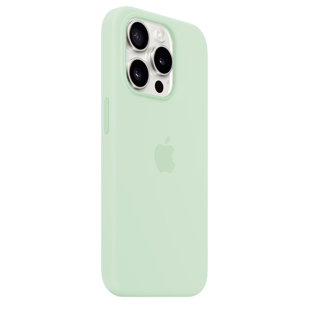 Силиконовый чехол с поддержкой MagSafe Apple Silicone Case для iPhone 15 Pro Max, Soft Mint (Пастельно-мятный)