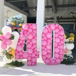 Каркас для аэромозаики Цифра 0, Белый, 100 см, 1 шт.