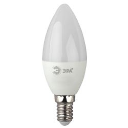 Лампа светодиодная ЭРА STD LED B35-7W-840-E14 7Вт свеча нейтральный белый свет Е14 | Лампы cветодиодные Свеча (B/C)