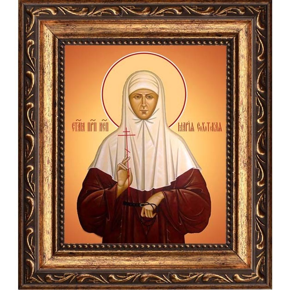 Мария Сохотская (Пошехонская) преподобноисповедница. Икона на холсте.