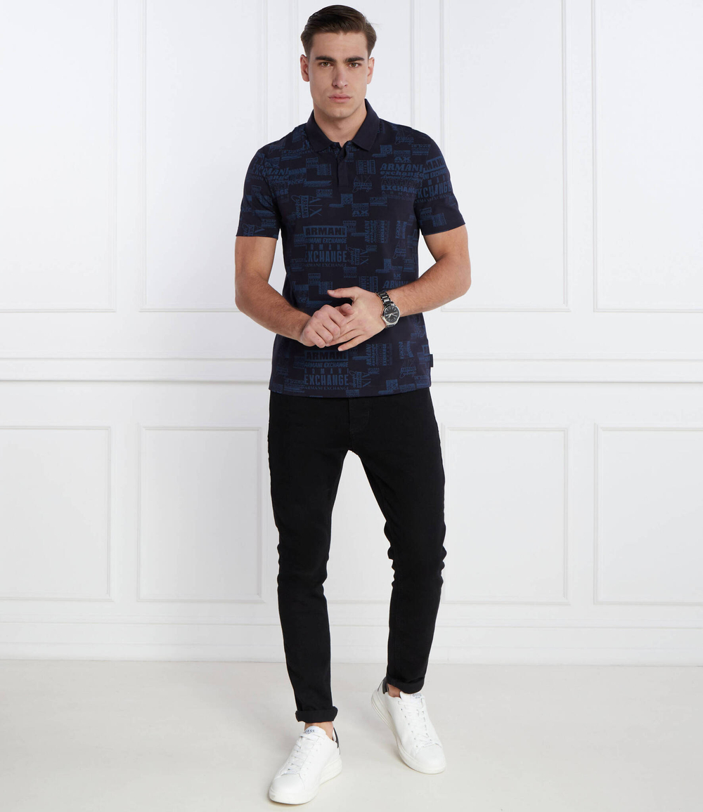 Поло Armani Exchange - темно-синий(3DZFAE ZJ81Z)