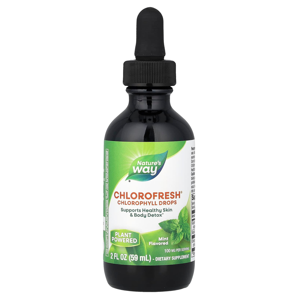 Nature's Way, Chlorofresh®, капли с хлорофиллом, мята, 59 мл (2 жидк. унции)