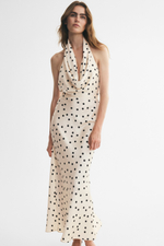Атласное платье с вырезом-качели — Светло-голубой — H&M 1337767
