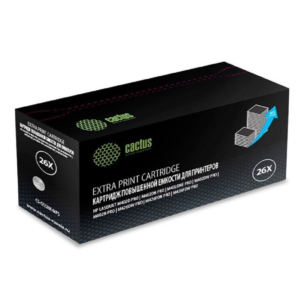 Картридж Картридж лазерный Cactus CS-CF226X-MPS черный (12000стр.) для HP LJ M402d / M402n / M426dw / M426fdn / M426fdw