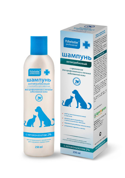 PCHELODAR Шампунь антигрибковый для животных, 250 мл