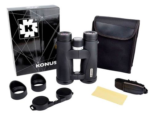 Бинокль Konus Mission-HD 8x42 WA, Roof-призмы, Bak-4, Open Bridge, Wide Angle, 602г
