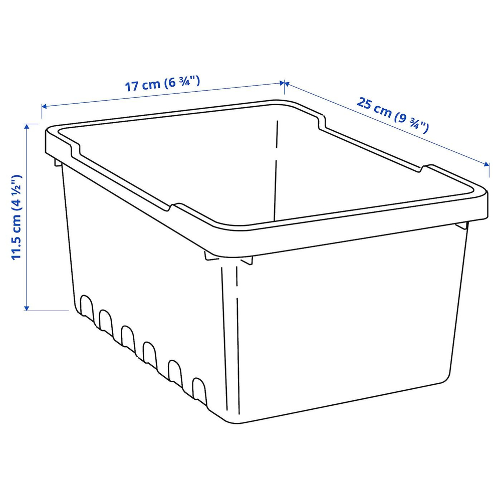 IKEA UPPSNOFSAD (ИКЕА УППСНОФСАД) — Контейнер, черный, 25x17x12 см/3,5 л, фото 6