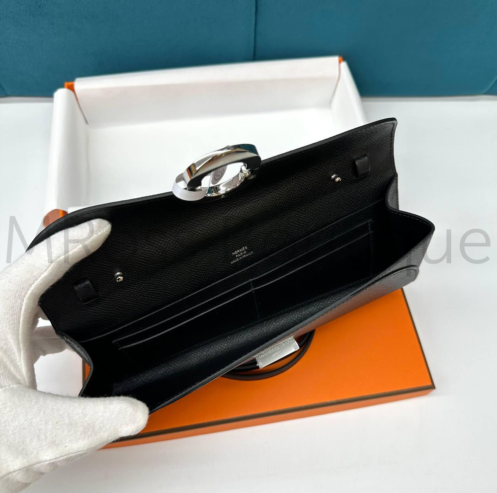 Сумка-клатч Hermes Maillon To Go Wallet черного цвета