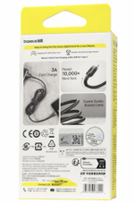 Usb Кабель-зарядка TYPE-C Baseus Cafule 3A 1м (CATKLF-BG1) черный