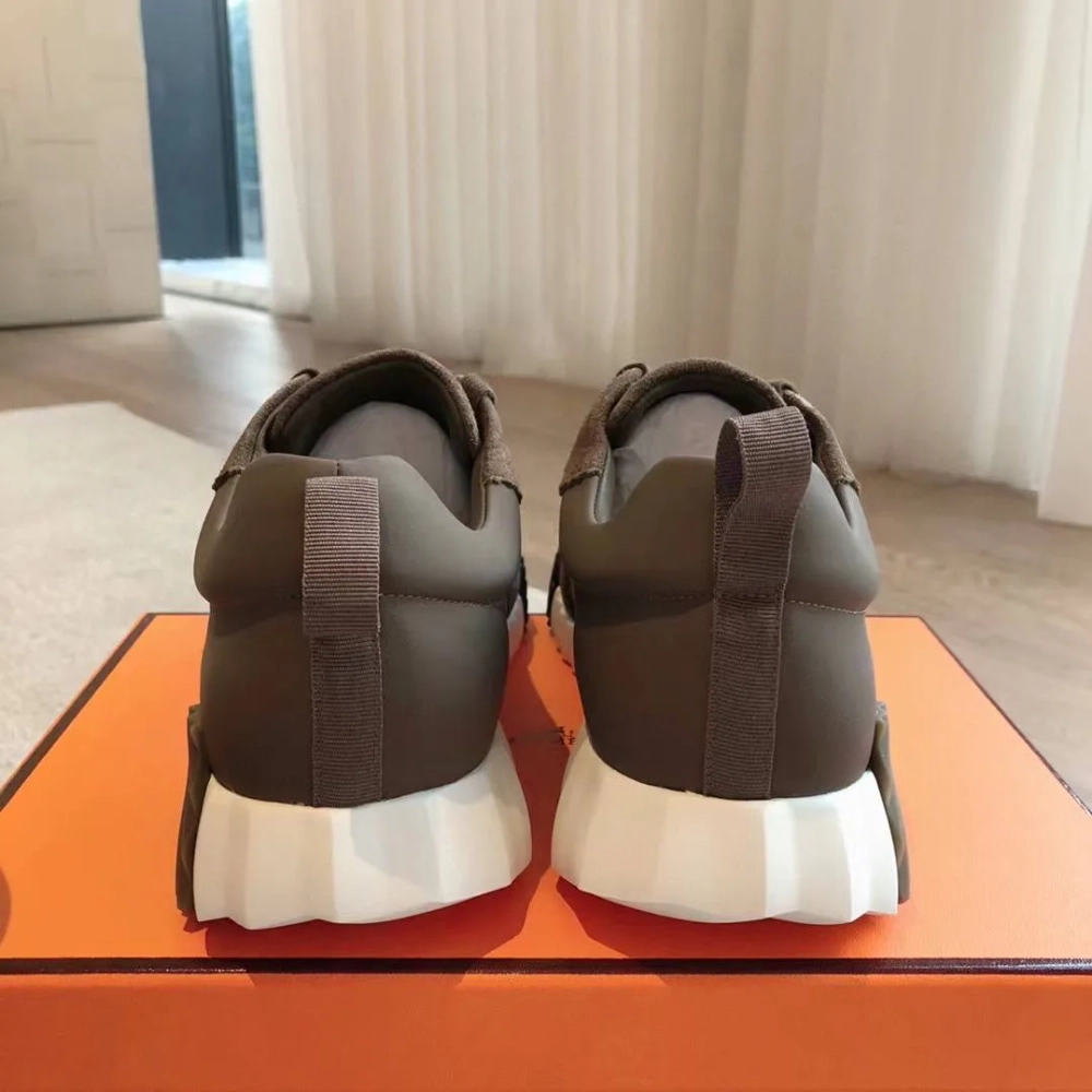 Мужские кроссовки Hermes Bouncing цвета хаки