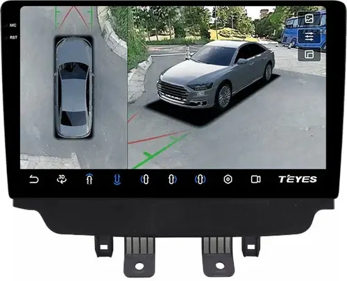 Магнитола для Mazda CX-3 2014-2023 (цветной экран) - Teyes CC3-2K-360 монитор 10.36" 2K QLED на Android 10, Быстрая, CarPlay, 4G SIM-слот, 4 камеры в комплекте