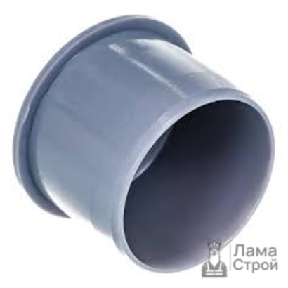 Заглушка ПВХ 50 безнапорная серая