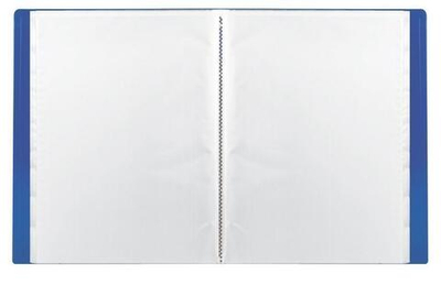 Папка с 10 вкладышами 0,5мм. синяя "Office" (BRAUBERG)
