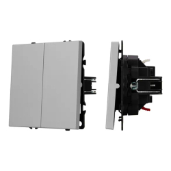 Механизм выключателя двухклавишный непроходной SWT-NOBE-MK02-SFPL-IS (230V, 10A) (Arlight, -) 059420