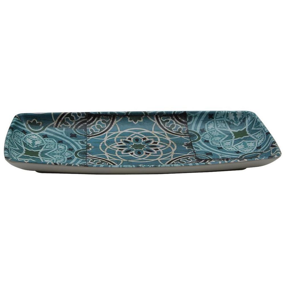 Блюдо 33,1*16,8*3,5 см прямоуг. с бортом Damask Blue пластик меламин P.L. Proff Cuisine