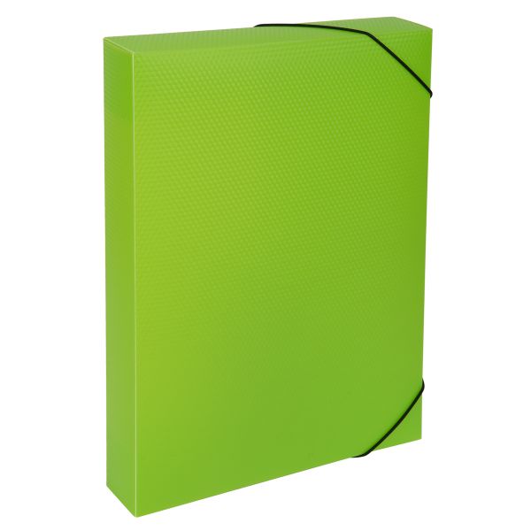Короб архивный пластиковый 50 мм, 1 шт, Prisma neon A4 эффект 3D, лайм, Expert Complete ЕС240441021