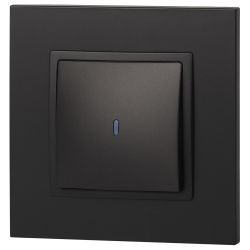 Выключатель ЭРА Elegance 14-1102-05 с подсветкой 10АХ-250В IP20 антрацит | Эра Elegance