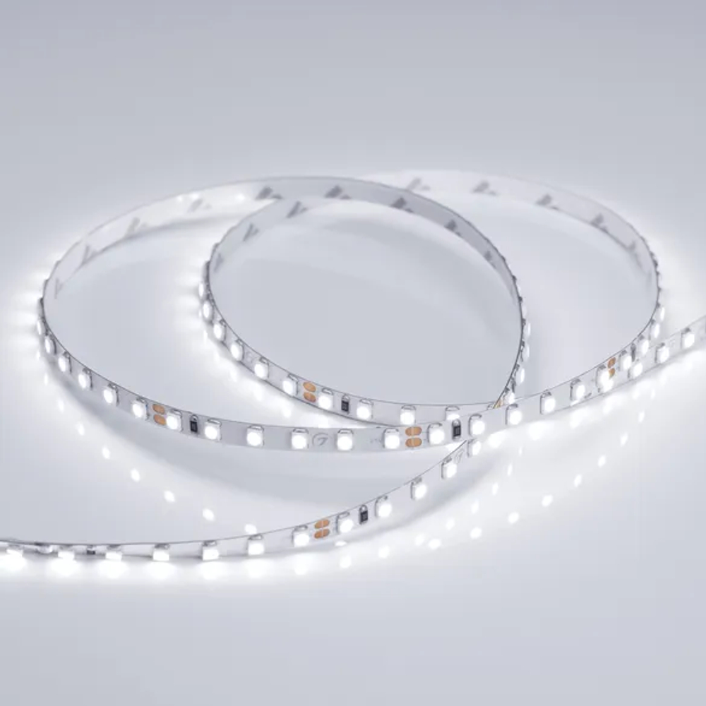 Светодиодная лента RT 2-5000 24V White6000 5mm 2x (3528, 600 LED, LUX) (Arlight, 9.6 Вт/м, IP20) 015651