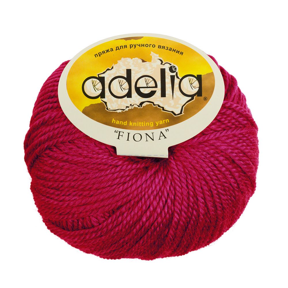 Пряжа Adelia Fiona / уп.10 мот. по 50г, 90м, 203 малиновый Пряжа Adelia Fiona / уп.10 мот. по 50г, 90м, 203 малиновый