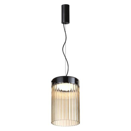 5047/15L L-VISION ODL24 439 черный/светл.янтарный/металл/стекло Подвес LED 15W 4000К 1676Лм PILLARI