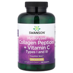 Swanson Vitamins, Гидролизованные пептиды коллагена с витамином C, 250 таблеток