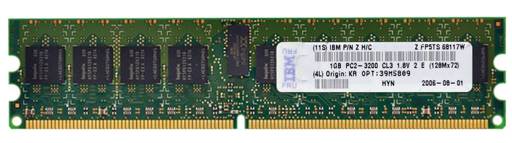 Оперативная память IBM 2GB PC2-3200 (2x1GB) ECC DDR2 Chipkill SDRAM RDIMM 39M5809
