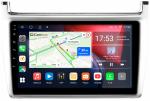 Магнитола для Volkswagen Polo 2009-2020 (рамка серебро) - Canbox 9-540 Qled, Android 10, Быстрая, SIM-слот
