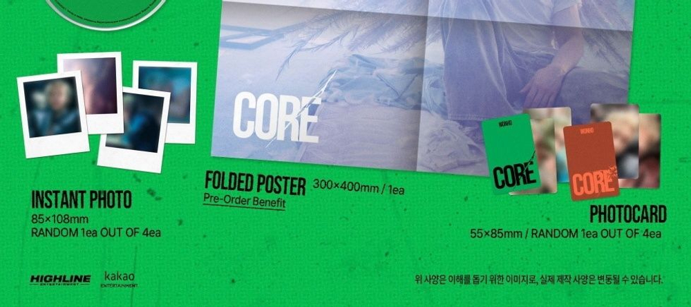 Альбом WONHO - CORE EP Album 2 Version SET
