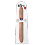 Фаллоимитатор двухсторонний King Cock 16 Thick Double Dildo, телесный загорелый (Цвет: загорелый)