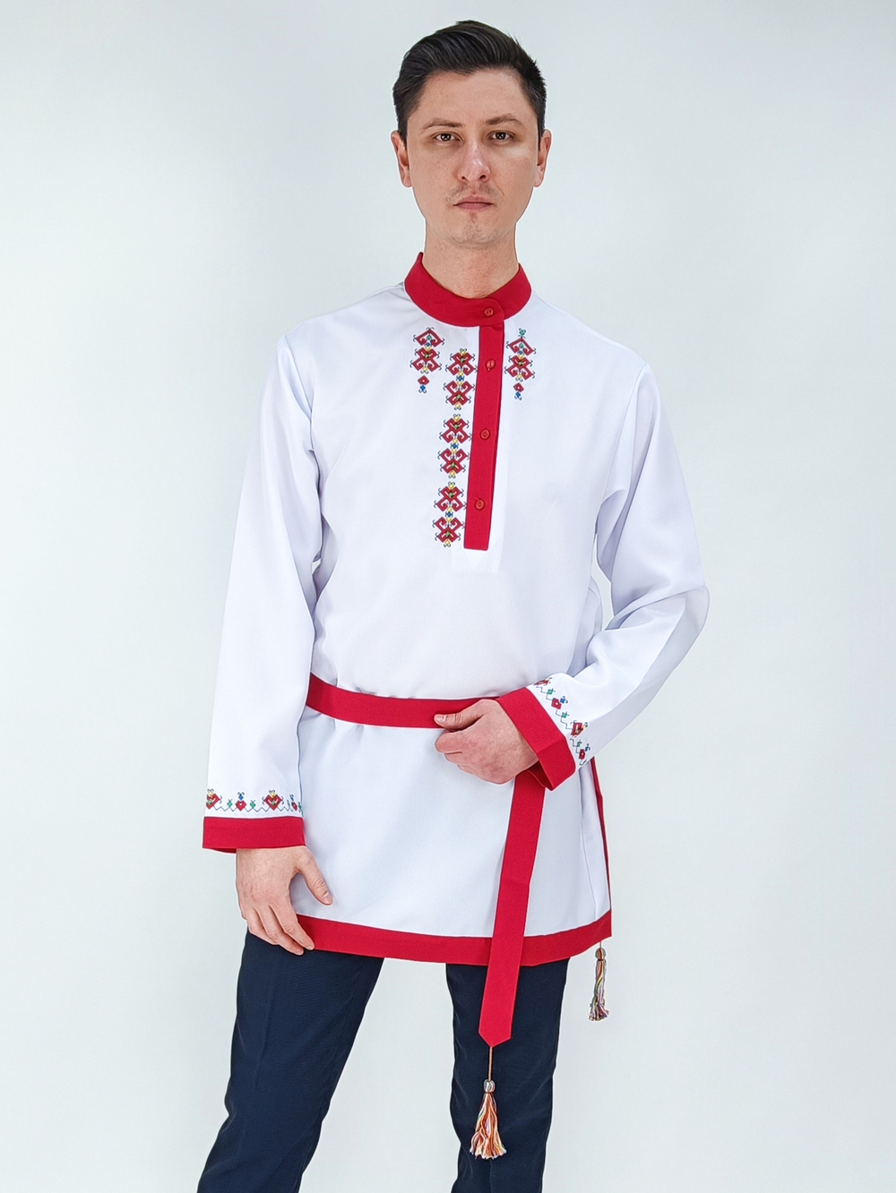 Рубашка мужская с поясом